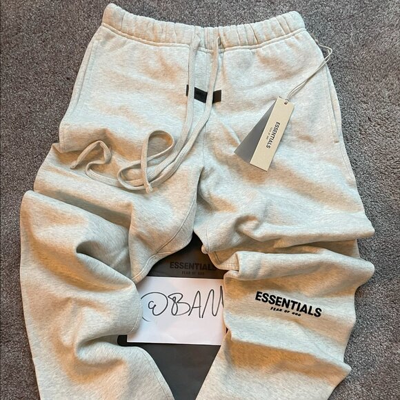 FOG - Fear of God Essentials Light Oatmeal Joggers - (READ DESCRIPTION) - Picture 1 of 9